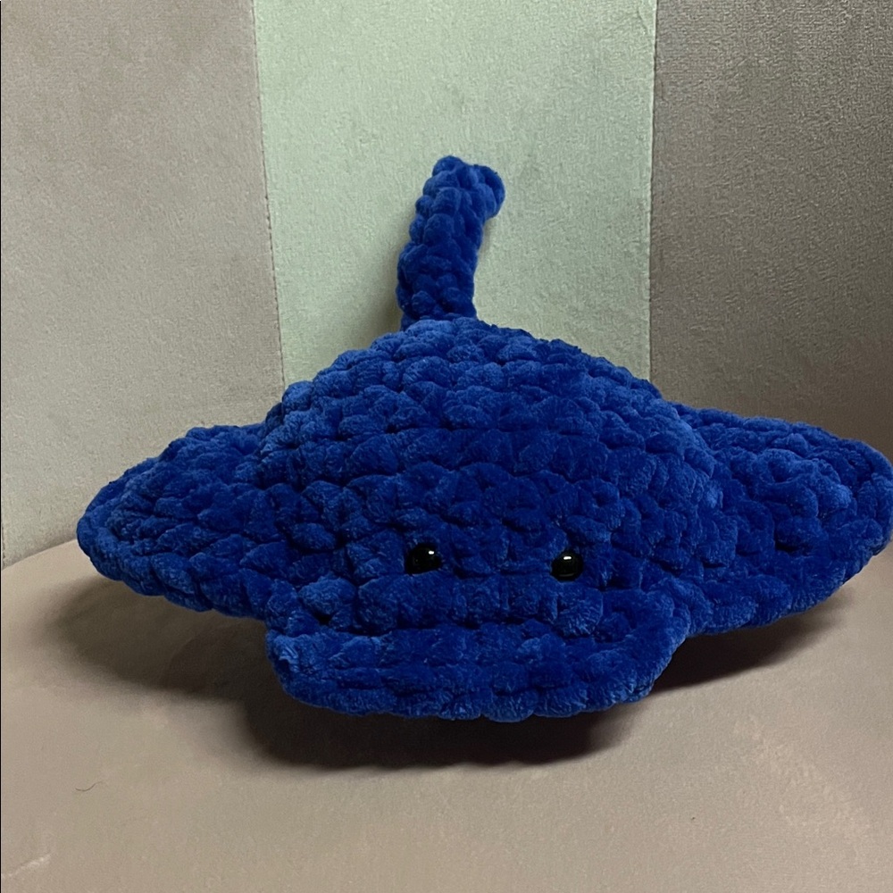 Plush Blue Stingray Toy